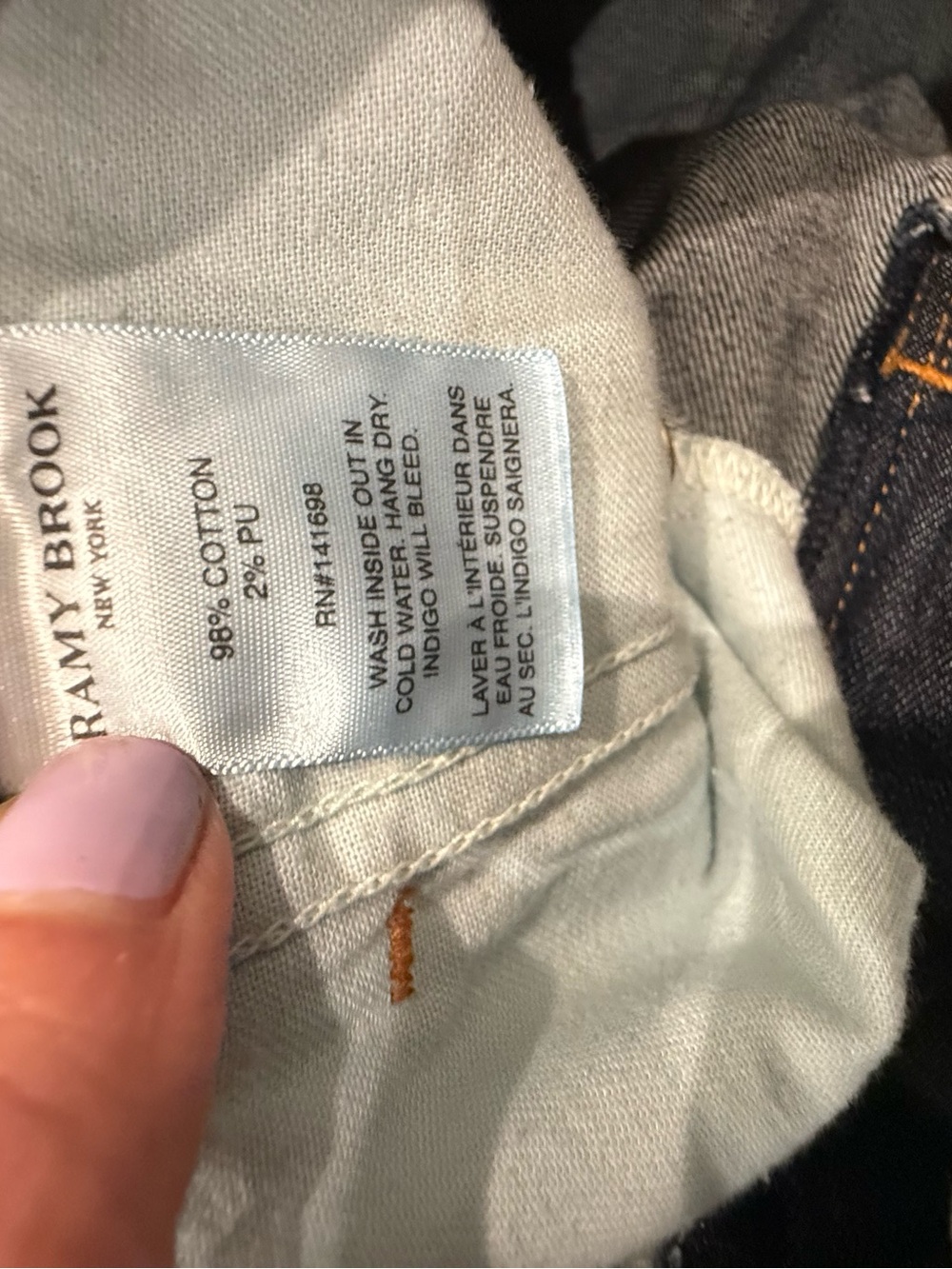 Ramy Brook Helena Indigo High-Rise Flare Jeans with Gold Buttons size 29 - Picture 8 of 11